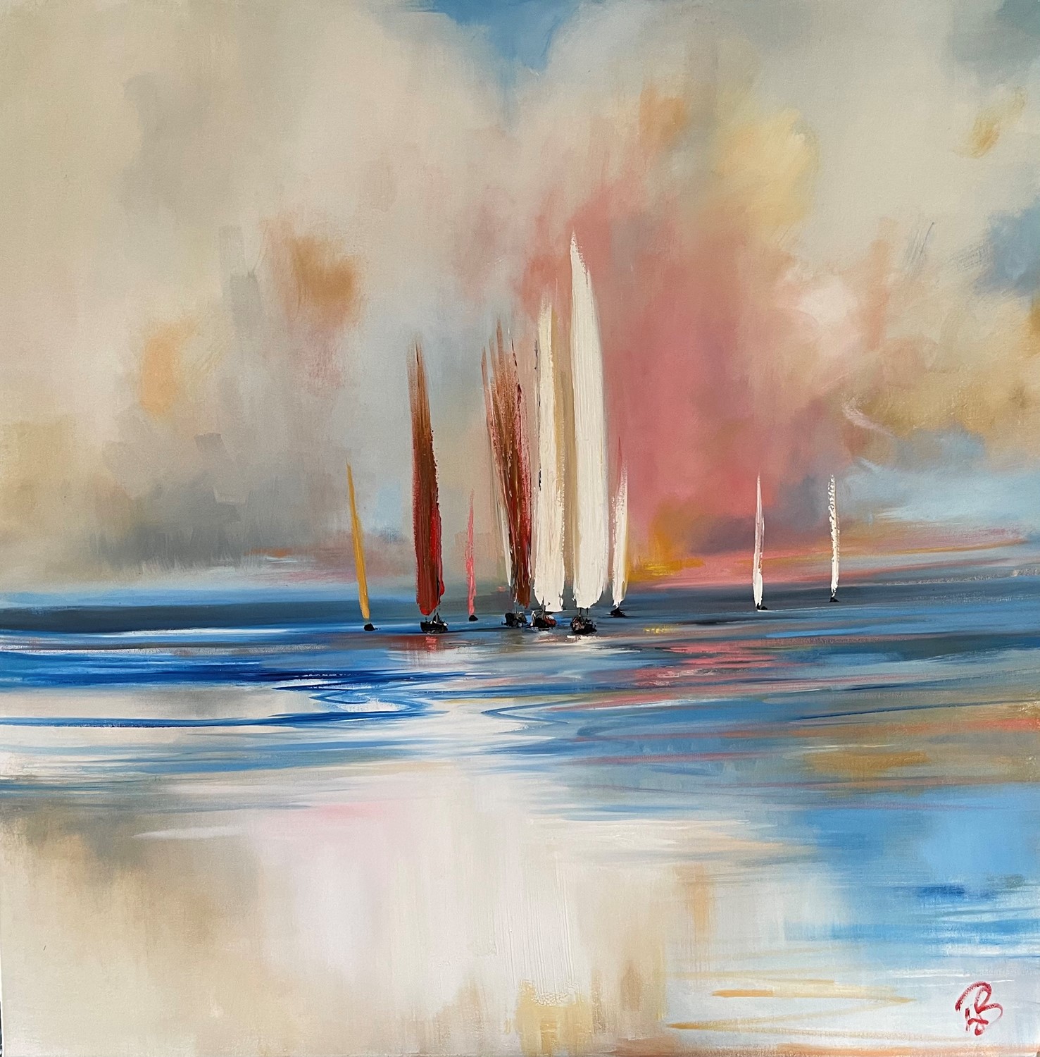 'Cloud chasing' by artist Rosanne Barr