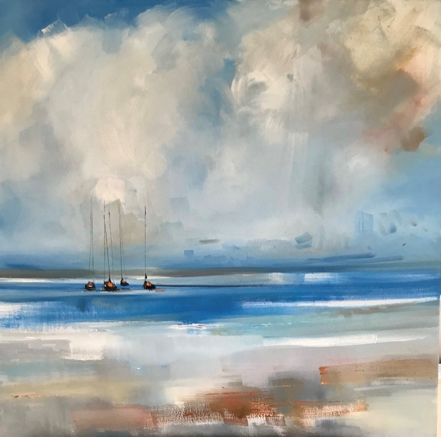 'Yachts and falling light' by artist Rosanne Barr