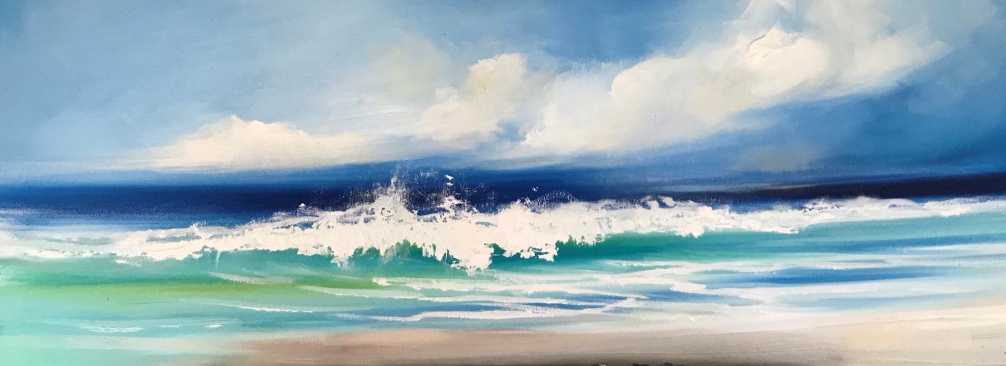 'As the tide rolls in' by artist Rosanne Barr