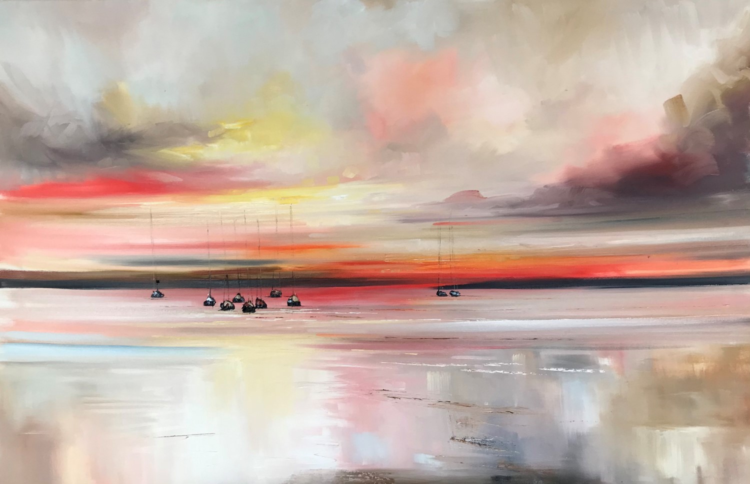 'Colours of sunset echoed across the water ' by artist Rosanne Barr