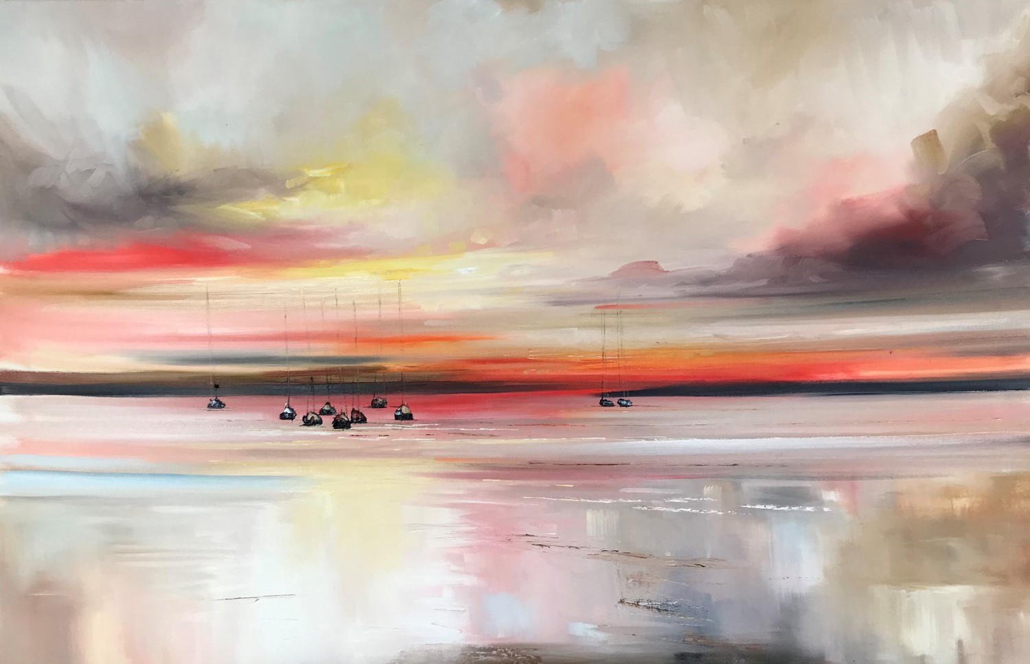 'Colours of sunset echoed across the water ' by artist Rosanne Barr