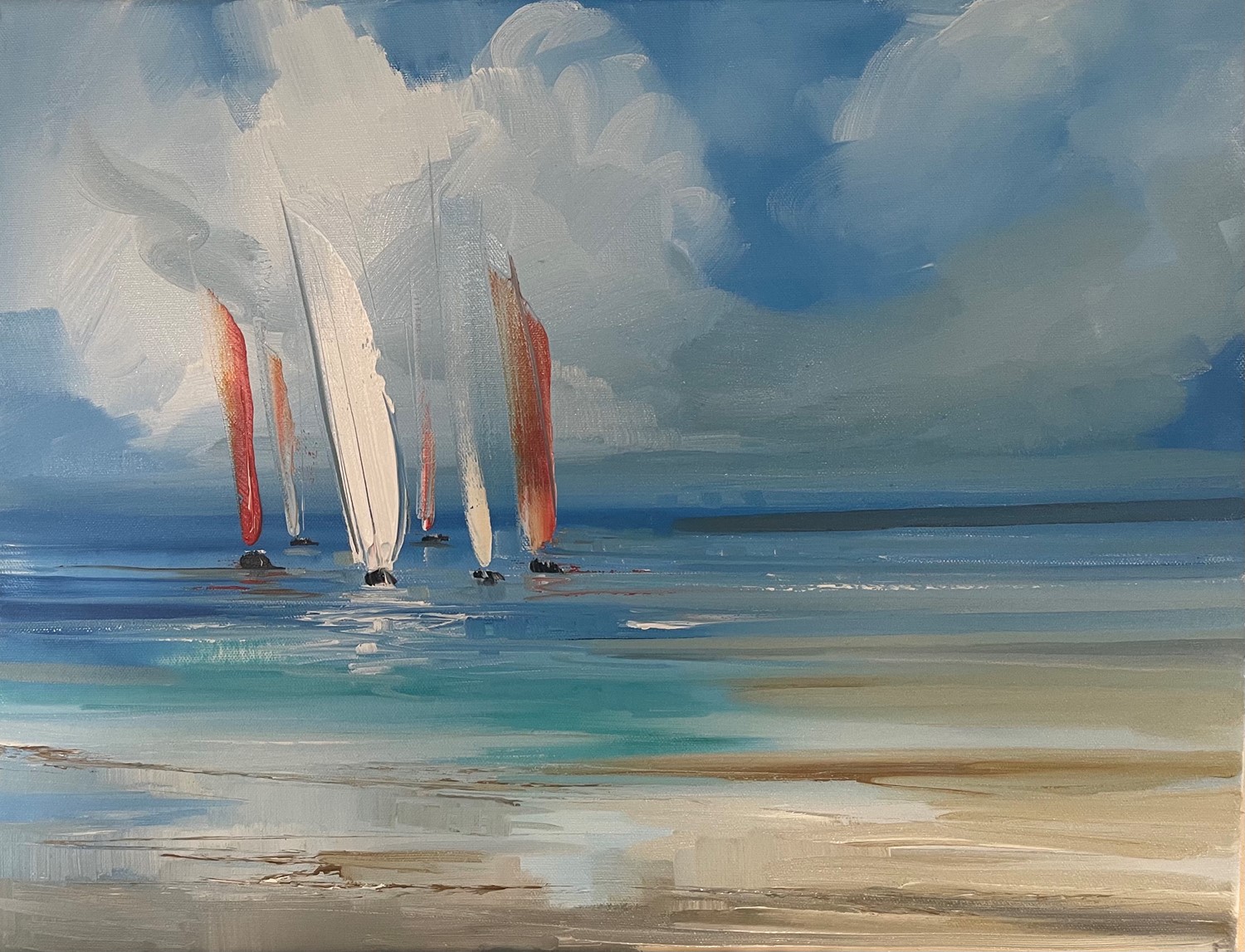'A flash of sails' by artist Rosanne Barr