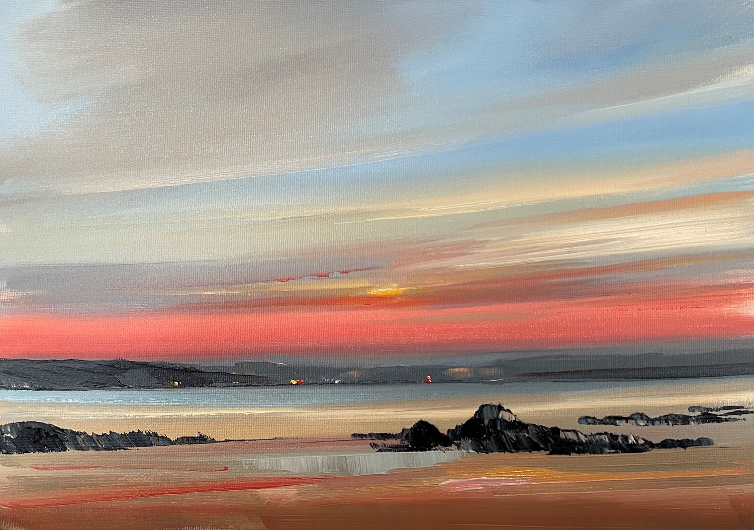 'Beacons across the water ' by artist Rosanne Barr