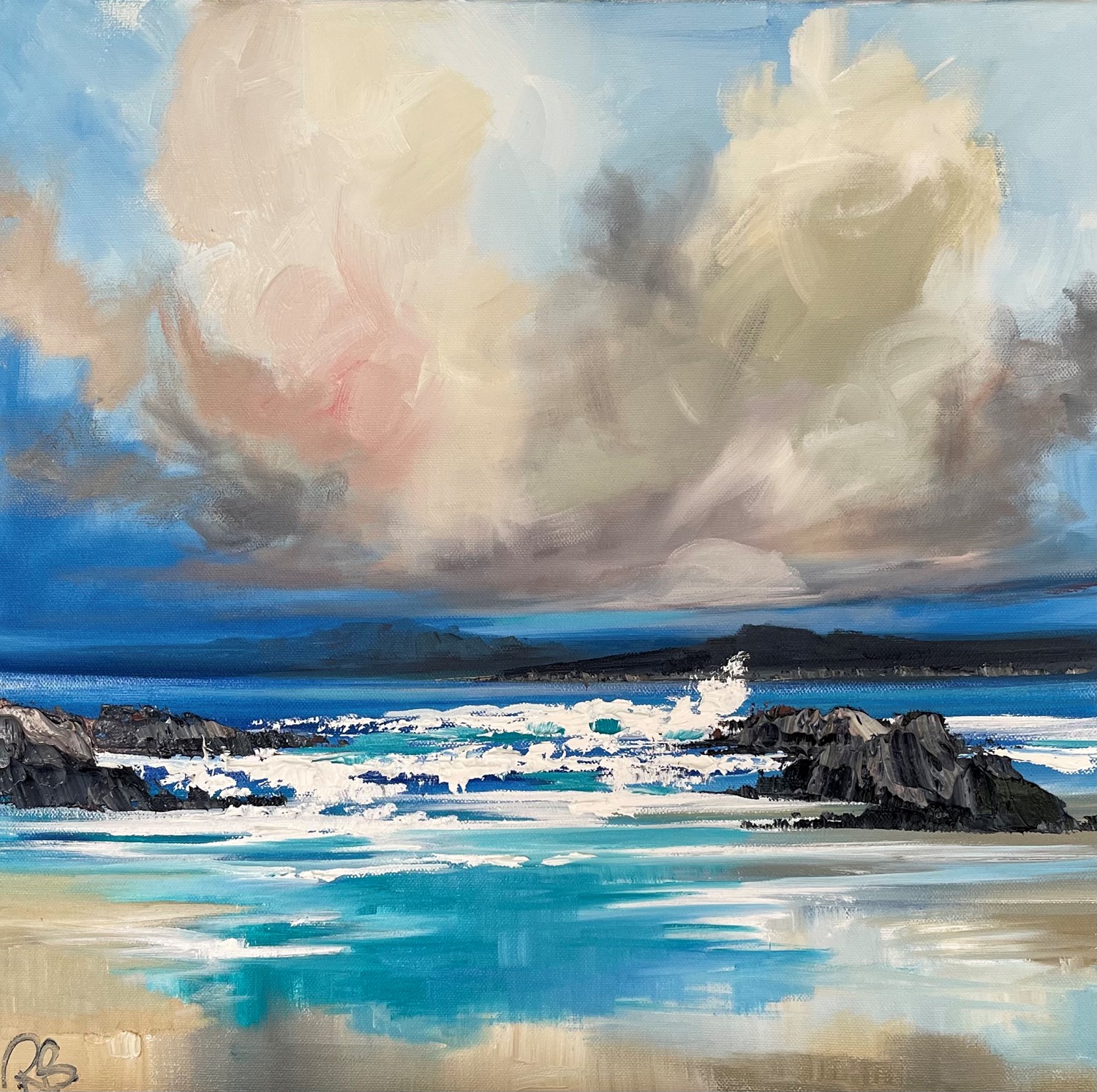 'Waves flooding ashore ' by artist Rosanne Barr