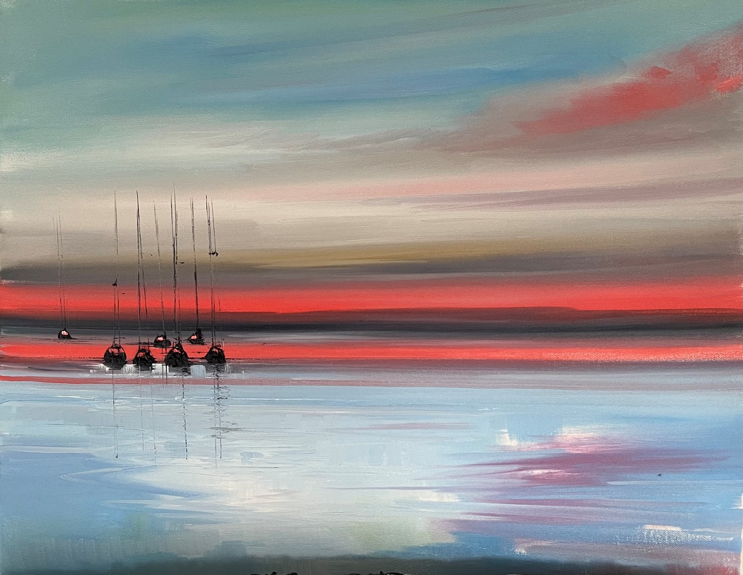 'Electric pink sky ' by artist Rosanne Barr