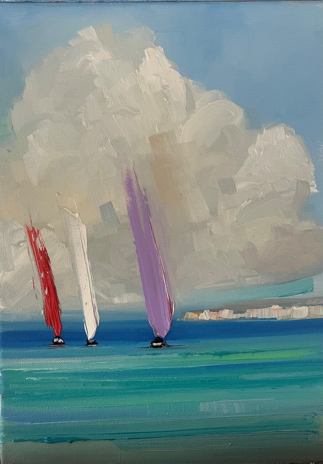 'Triple sails ' by artist Rosanne Barr