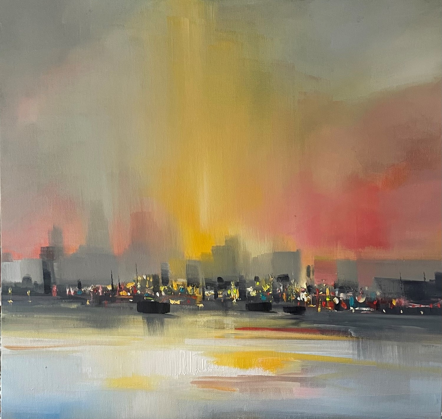 'The sprawl of the city lights ' by artist Rosanne Barr