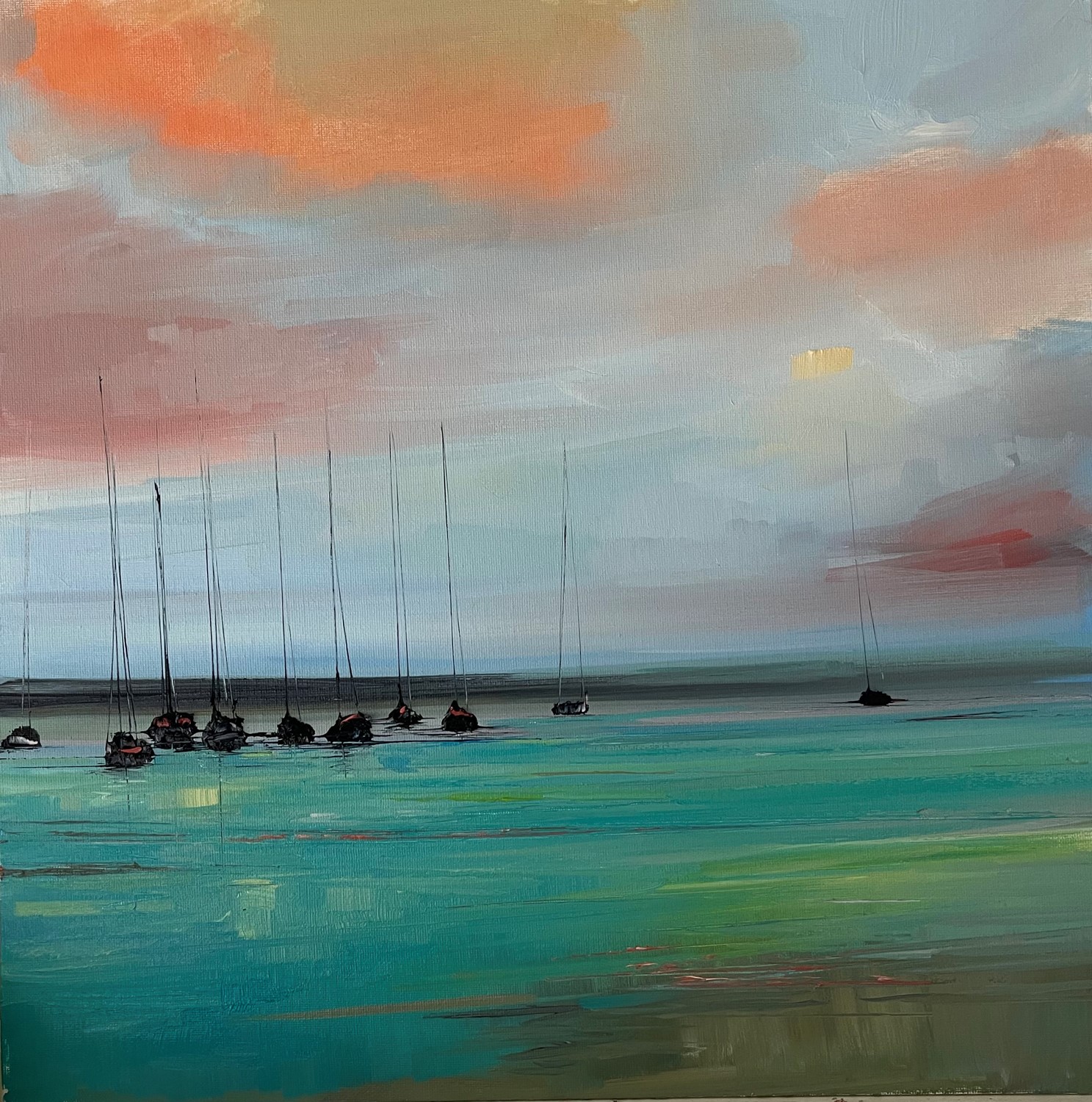 'Docked at high tide' by artist Rosanne Barr