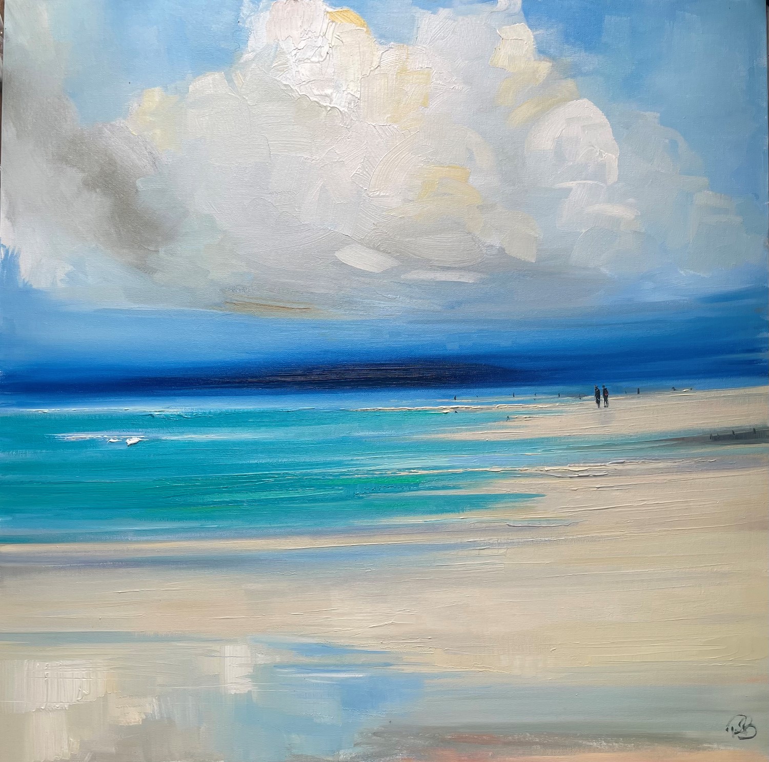 'A couple on the sands' by artist Rosanne Barr