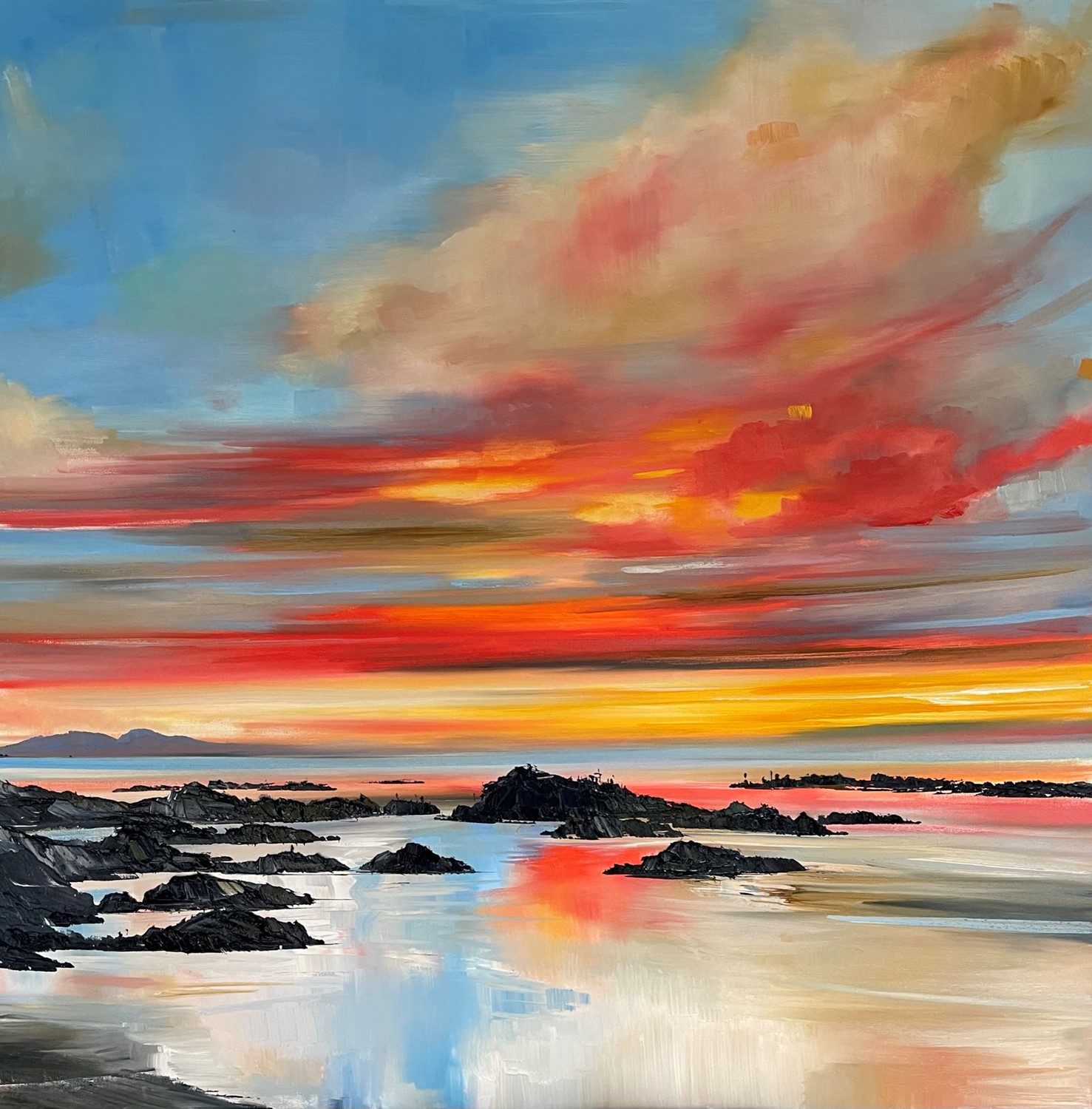 'Sky Alight , Arisaig Shores' by artist Rosanne Barr