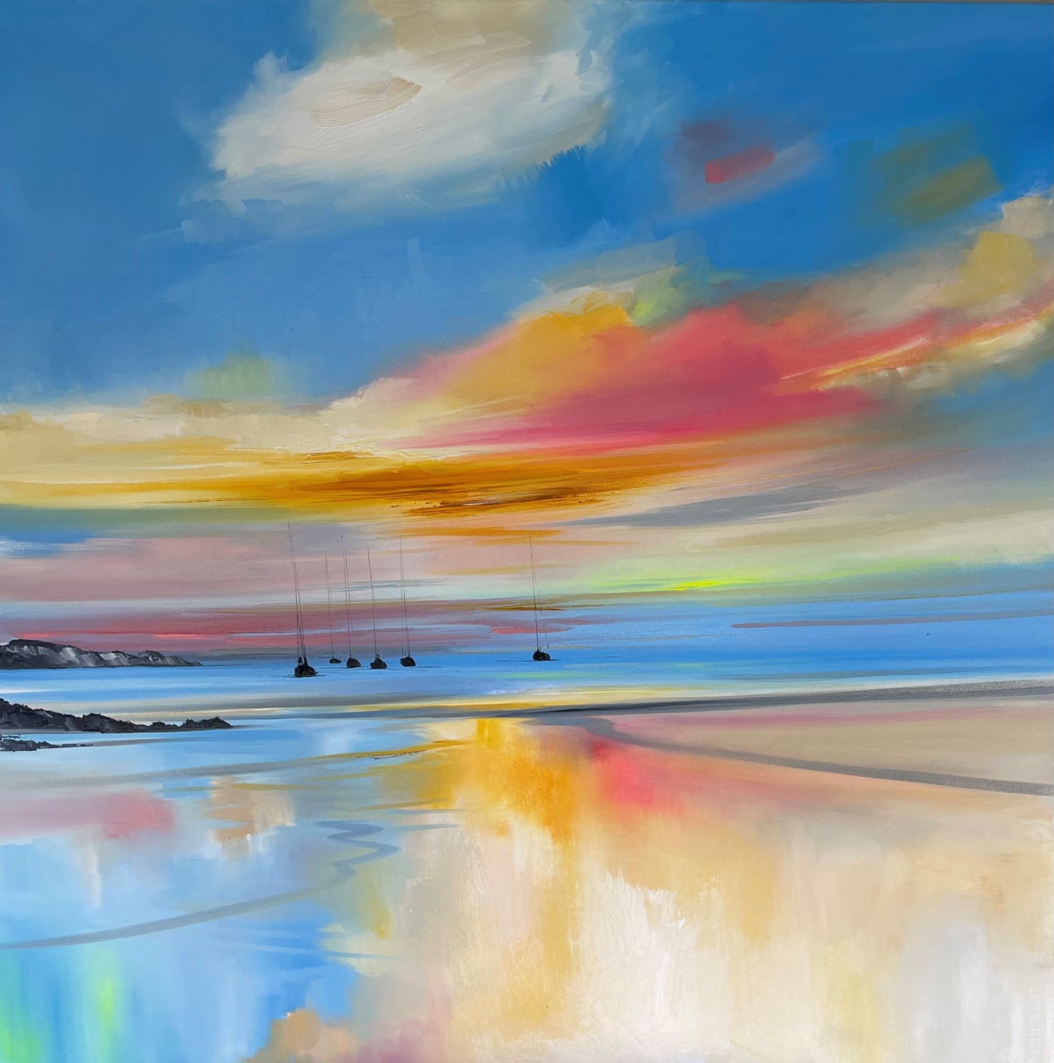 'Low Tide Sundown ' by artist Rosanne Barr