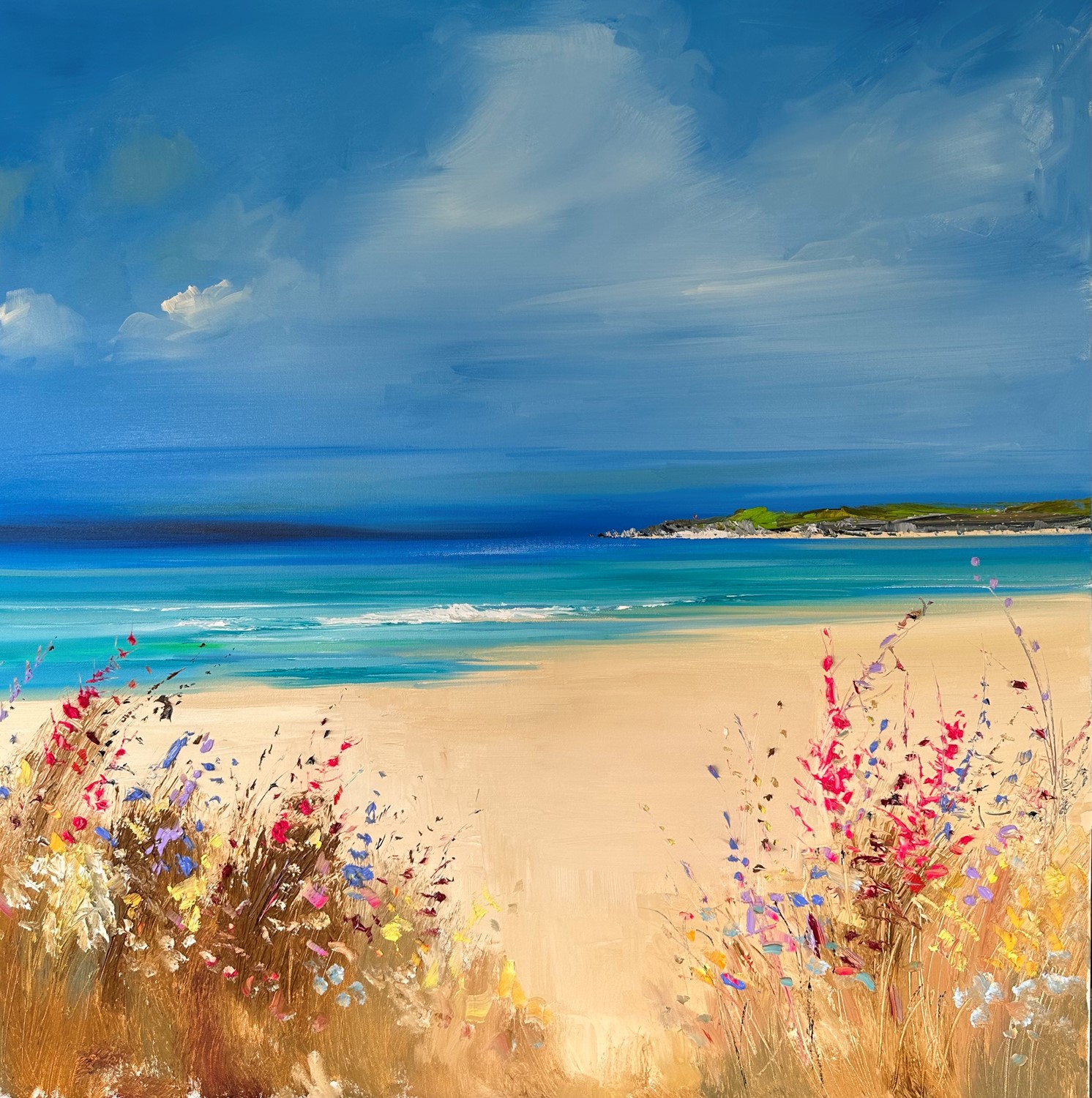 'Lunan Bay, Summer Blues' by artist Rosanne Barr