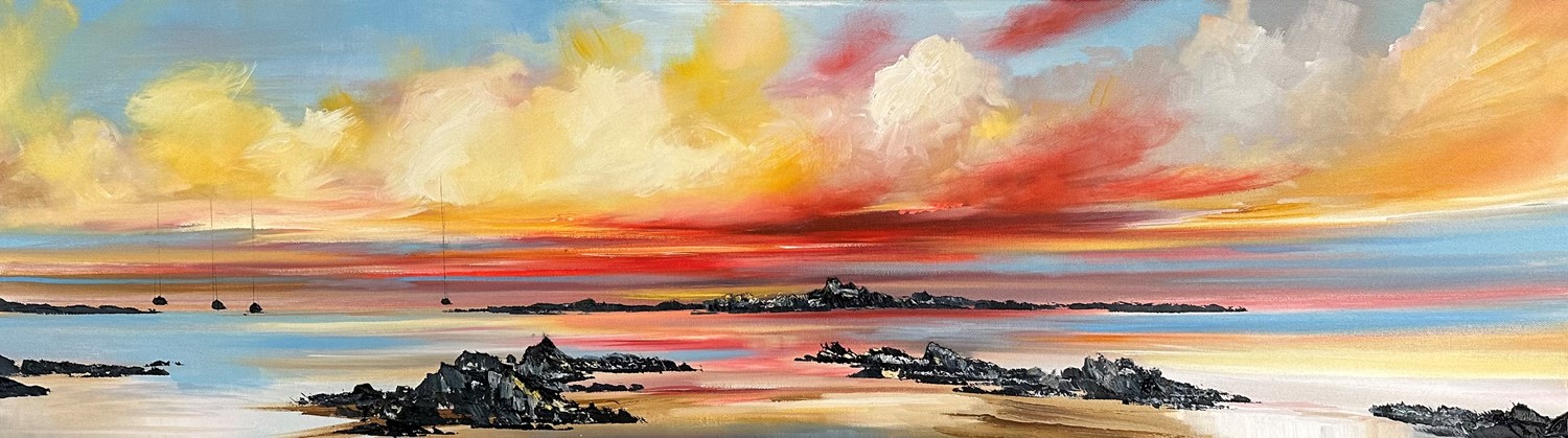 'Culmus clouds catching the sun' by artist Rosanne Barr