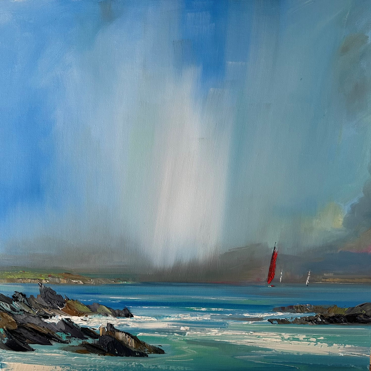 'Islay yachts ' by artist Rosanne Barr