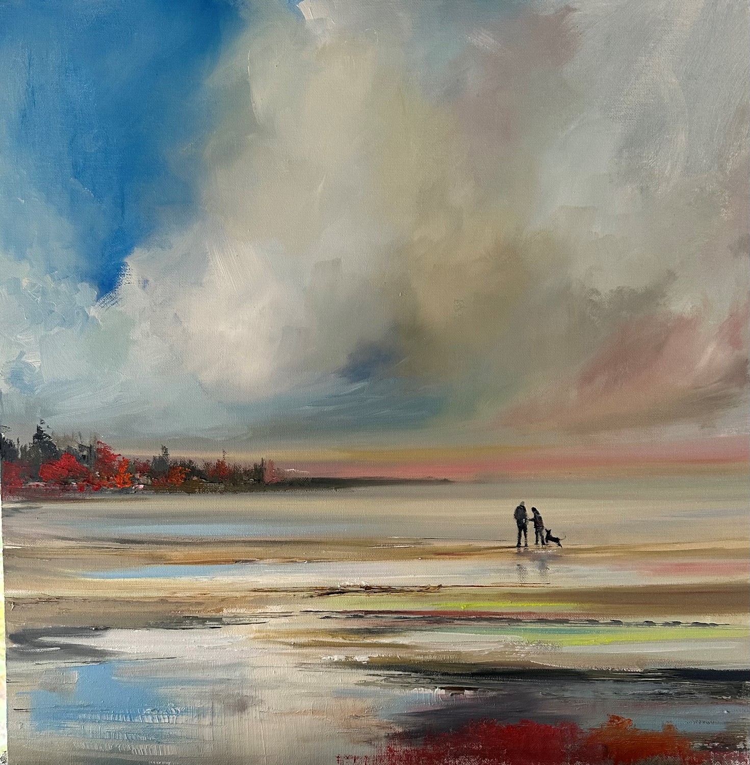 'Three amigos at Lunderston Bay' by artist Rosanne Barr