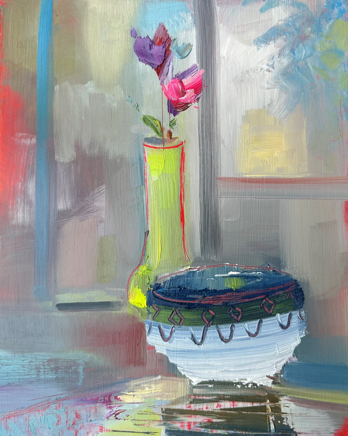 'Contemplating by the wimdow' by artist Rosanne Barr